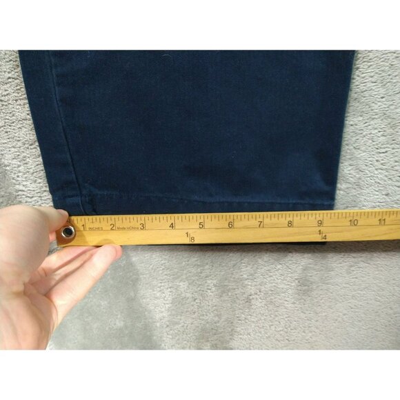 Polo Ralph Lauren Pants Mens 42x30 Navy Blue Chino Flat Front Trousers High Rise - Picture 6 of 9